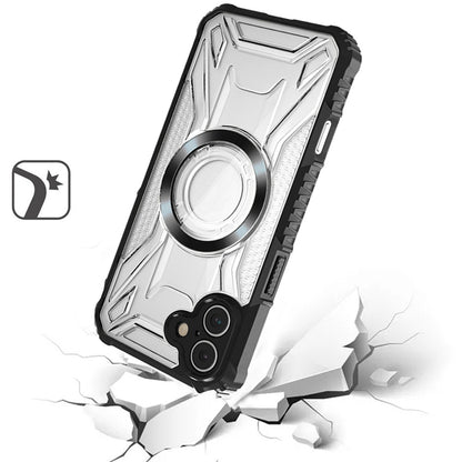 For Samsung Galaxy S22 Ultra MagSafe Compatible Pattern Clear Transparent Rugged Hybrid Magnetic TPU Shockproof Armor Case Cover