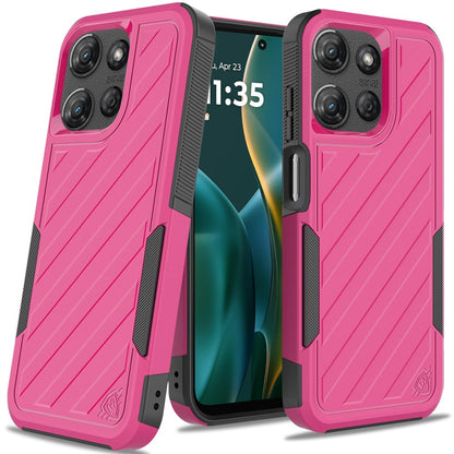 For Motorola Moto G Stylus 5G 2025 Hybrid lined shockproof dual layer Rugged 2in1 Hard PC & Silicone TPU Non Slip Textured Tough Armor Case Cover