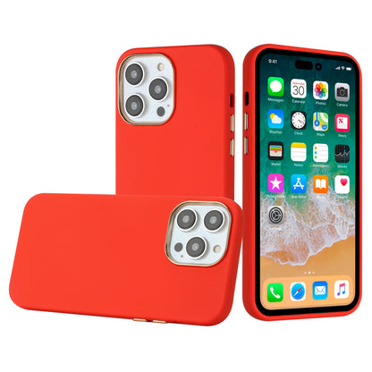 For Apple iPhone 17 Pro Hybrid Armor Shockproof, Durable Bumper Rubber Gummy Gel Slick Hard PC Silicone TPU Case Cover Red