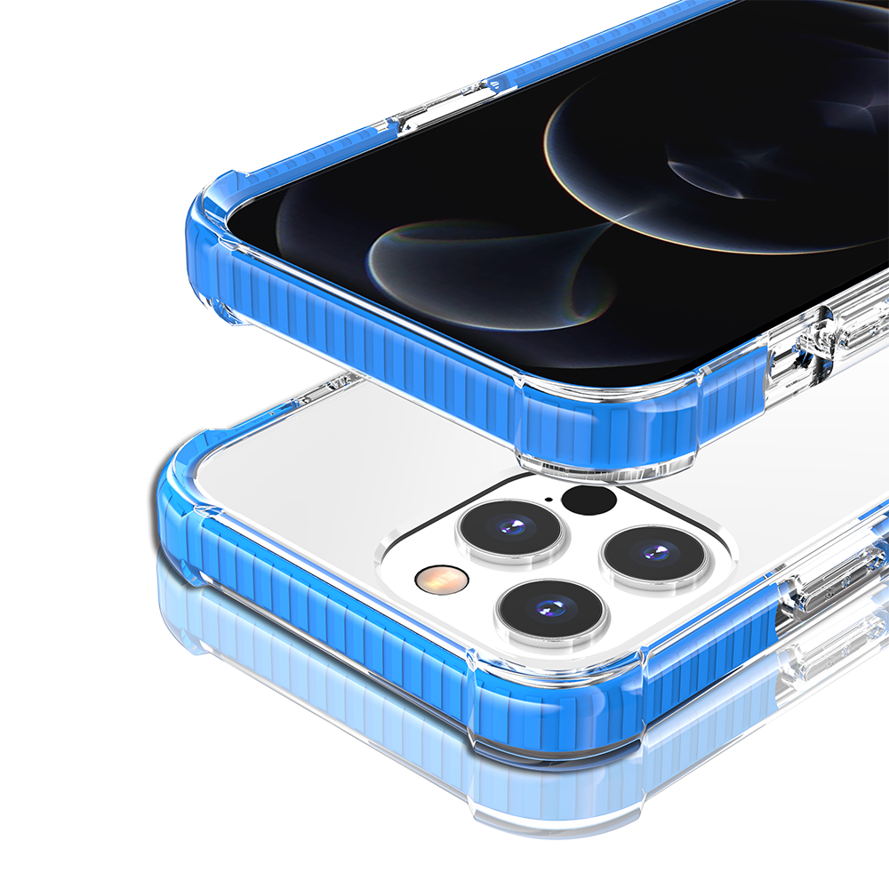 For Apple iPhone 17 Pro Max Hybrid Transparent Acrylic Rubber Gummy Hard PC Silicone TPU Color Bumper Frame Shockproof Case Cover