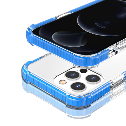For Apple iPhone 17 Pro Max Hybrid Transparent Acrylic Rubber Gummy Hard PC Silicone TPU Color Bumper Frame Shockproof Case Cover
