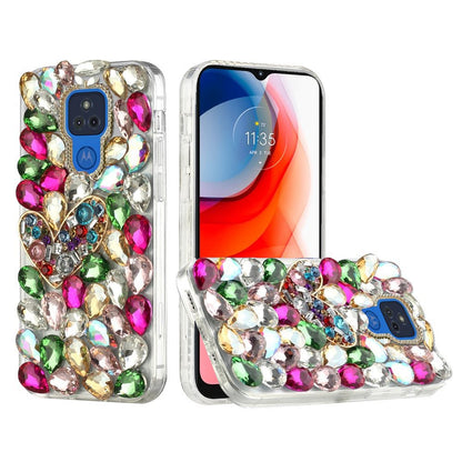 For Samsung Galaxy Z Fold 7 Bling Crystal 3D Full Diamonds Luxury Sparkle Rhinestone Hybrid Protective Case Cover Colorful Heart