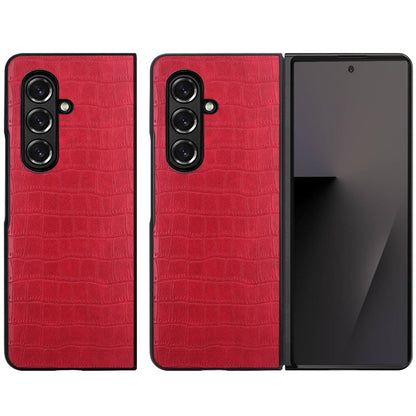For Samsung Galaxy Z Fold 7 PU Vegan Leather Case, Premium Snap-On Hard Shell Cover, Slim Fit Protective Matte Finish Case Cover