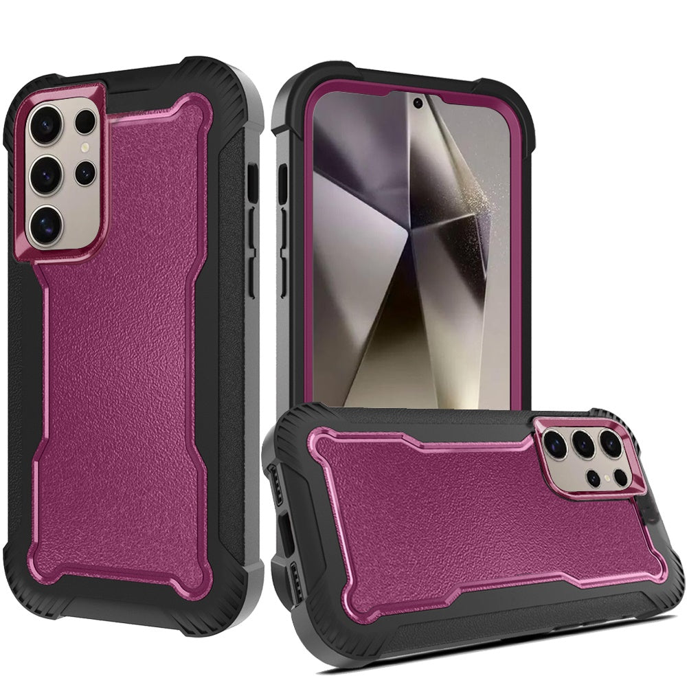 For Samsung Galaxy S25+ /S25 Plus /S24+ Plus Tough Hybrid Case - Shockproof 3-in-1 Armor Full-Body Protection PC + TPU Rubber Bumper Frame Case Cover