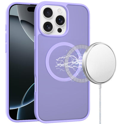 For Samsung Galaxy A17 5G MagSafe Compatible Case Hybrid Soft TPU Bumper Hard Translucent Matte Back Slim Shockproof Case Cover Light Purle