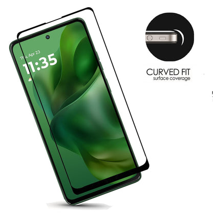 For Apple iPhone 16e Tempered Glass Screen Protector [Full Coverage] Curved Black Edged 9H Hardness Glass Screen Protector Protector Clear Black