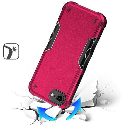 For Apple iPhone 16e Slim Fit Back Hybrid Lightweight Shockproof 2-in-1 Hybrid Hard PC Bumper Frame Armor Protection Case Cover Hot Pink