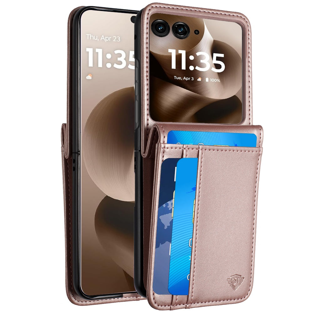For Motorola Razr+ PLUS (2025 /2024) Wallet Case PU Leather Back Storage with Card ID Slot, Pocket Holder, Hybrid Protective Case Cover