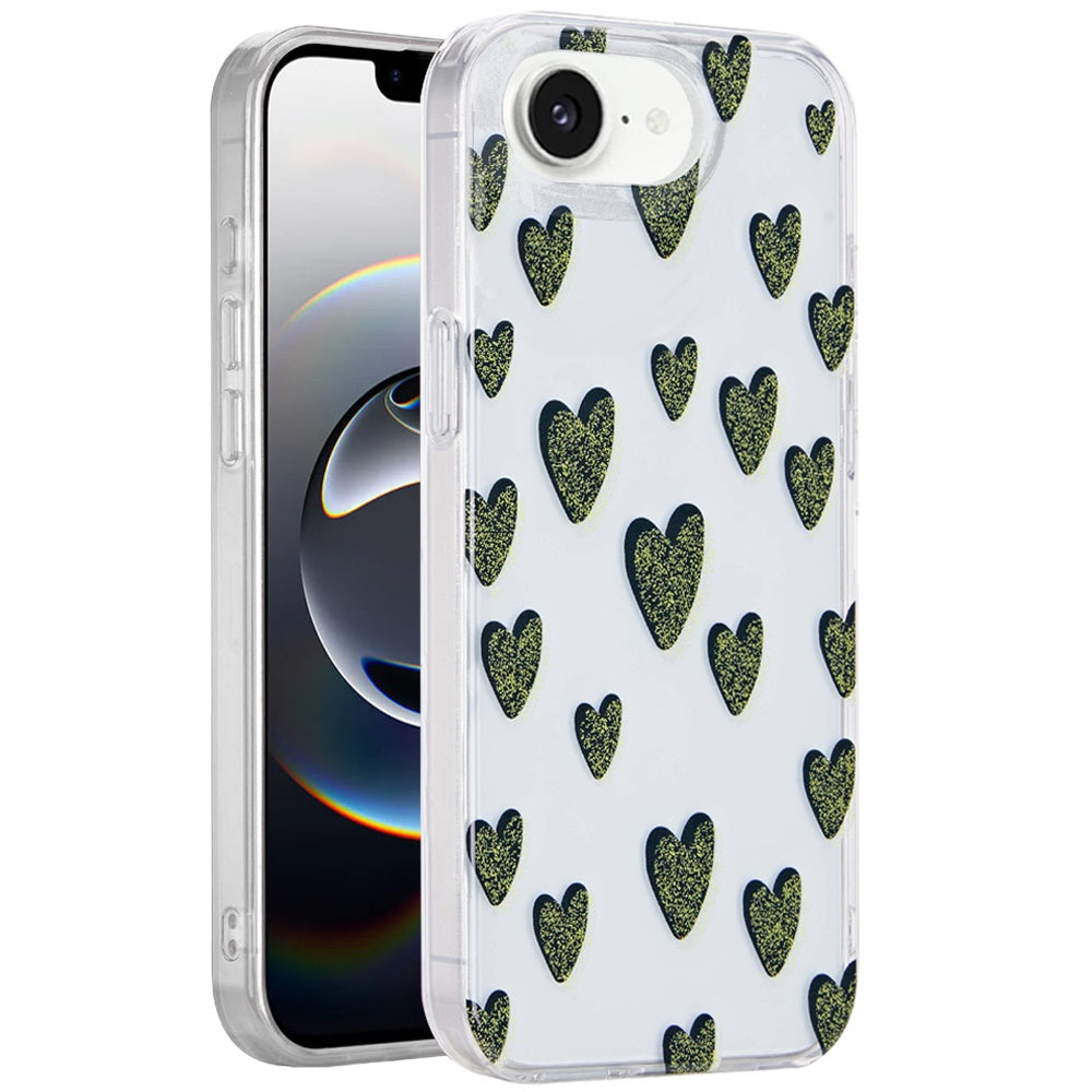 For Apple iPhone 16e Fashion Layer Design Slim IMD TPU Protective, Shockproof Hybrid Stylish Durable Hard PC Case Cover