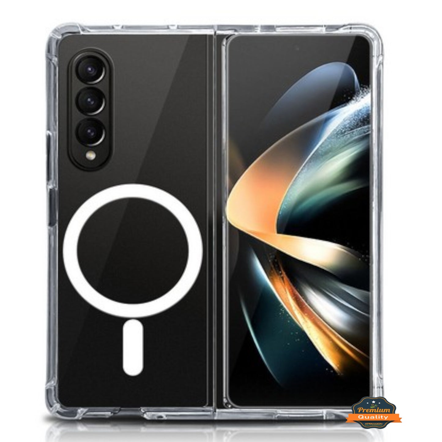 For Samsung Galaxy Z Fold 7 Hybrid Clear Case Compatible with MagSafe Shockproof Protective Transparent Back, Slim Fit, Wireless Charging Ready Case Cover Clear