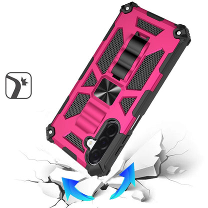 For Samsung Galaxy S25 Fan Edition /Galaxy S25 FE Hybrid Shockproof [Military Grade] Rugged Protective with Magnetic Car Mount & Invisible Stand Case Cover