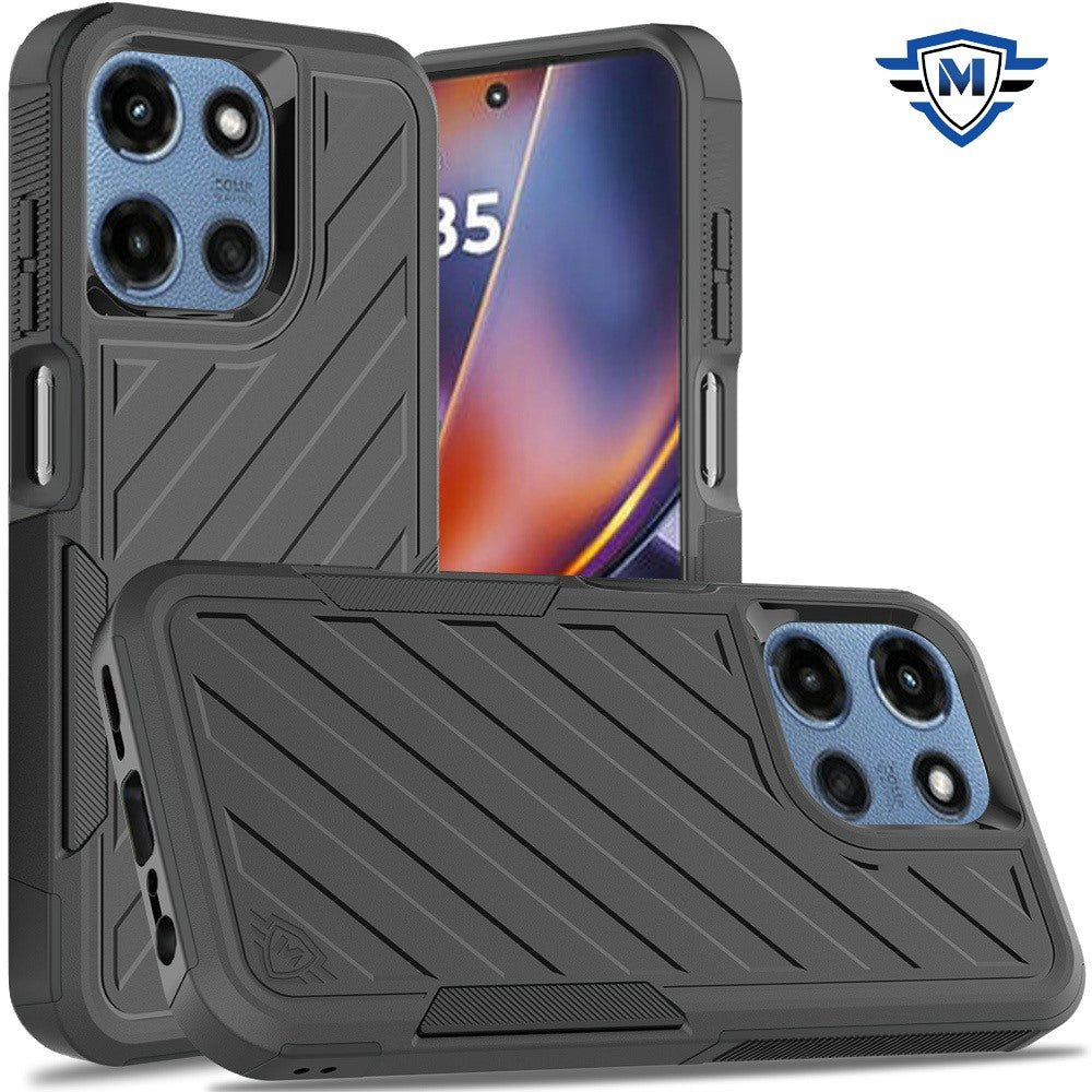 For Motorola Moto G Stylus 5G 2025 Premium Hybrid Rugged lined Shockproof Textured 2-in-1 Non-Slip Hard PC & TPU Non Slip Tough Case Cover