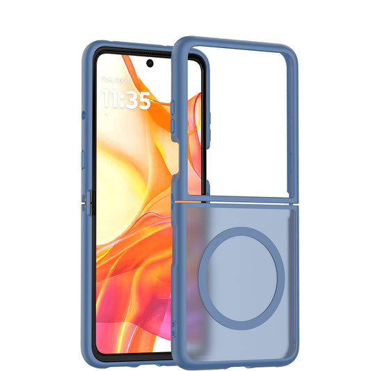 For Motorola Razr Ultra 2025 Magnetic Case Hybrid Soft TPU Rubber Bumper Hard Translucent Matte Back Slim Shockproof Case Cover
