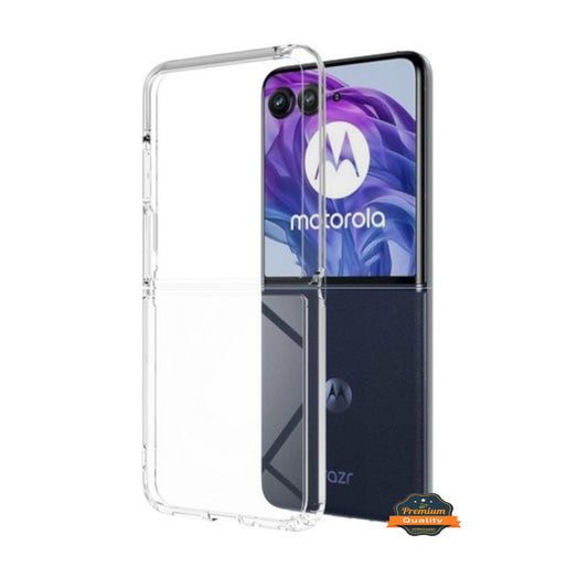 For Motorola Razr+ 2025, Motorola Razr+ Plus (2025) Acrylic Hybrid Clear Hard Back Cover Slim Thin Fit TPU Hard PC with Frame Bumper Protection Case Cover Transparent