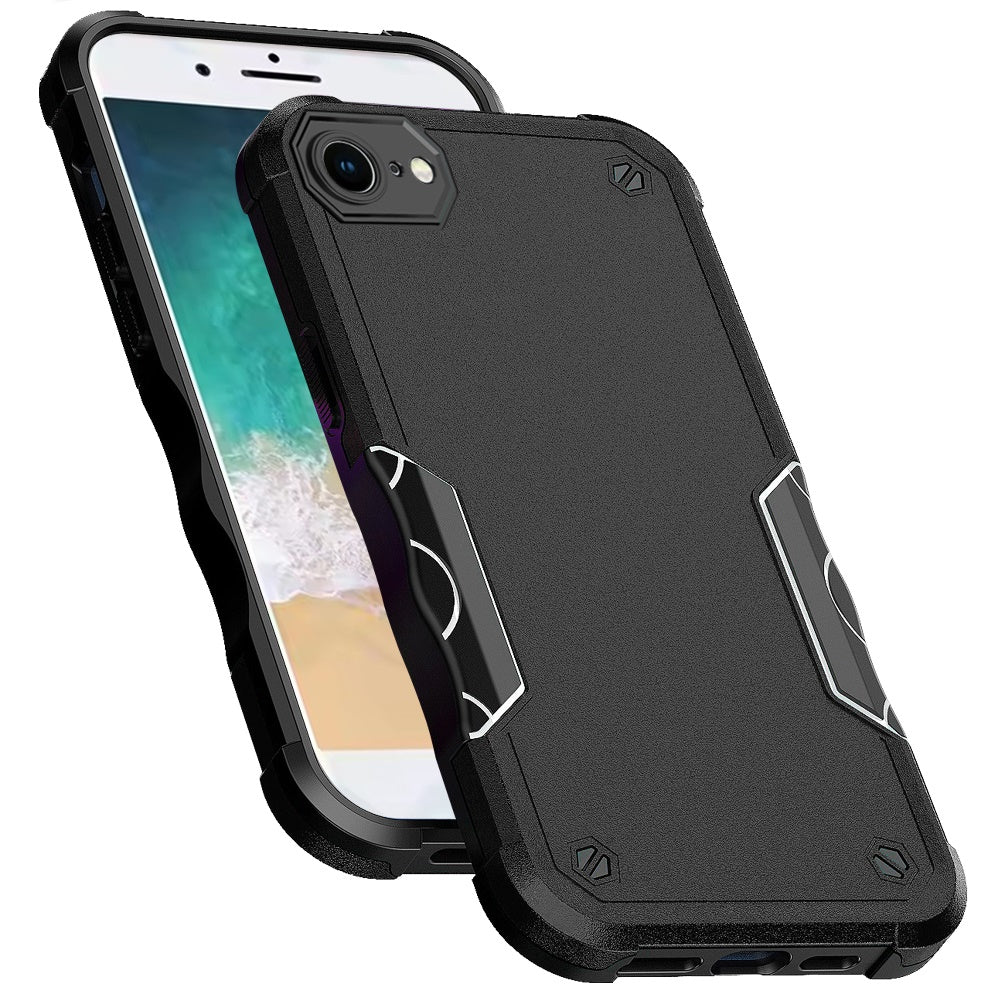 For Apple iPhone 16e Slim Tough Shockproof Hybrid Heavy Duty 2in1 Dual Layer TPU Bumper Rugged Rubber Defend Armor Case Cover