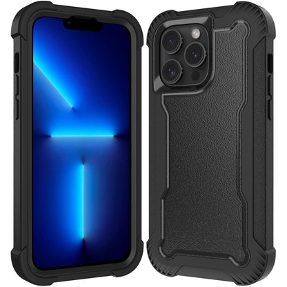 For Apple iPhone 16 Pro (6.3") Tough Hybrid Shockproof Hybrid PC + TPU Bumper Frame Rubber Drop Proof 3in1 Armor Full Body Case Cover