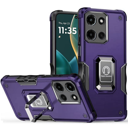 For Motorola Moto G Stylus 5G 2025 Hybrid Stand Magnetic Ring Holder Kickstand Heavy Duty Rugged Drop Silicone & Hard PC Shockproof Case Cover