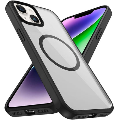 For Samsung Galaxy S25 Ultra Magnetic Circle HQ Transparent Clear TPU Thick 2.0mm Frame Hybrid Shockproof Protector Case Cover