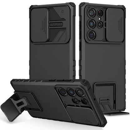 For Samsung Galaxy S25+ /S25 Plus /S24+ Plus Hybrid Hard PC & TPU Rubber Shockproof with Kickstand & Covered Camera Protection Case Cover