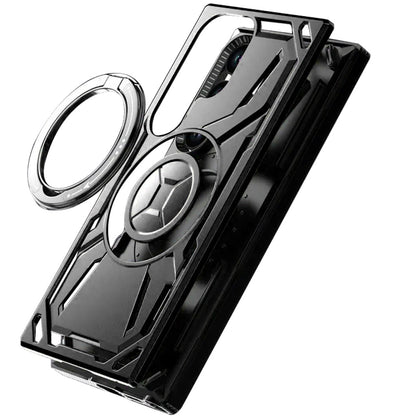 For T-Mobile Revvl 7 Pro 5G Hybrid Magnetic Ring and 360° Rotational Kickstand with MagSafe Compatible, Military Grade Drop Protection Case Cover Black
