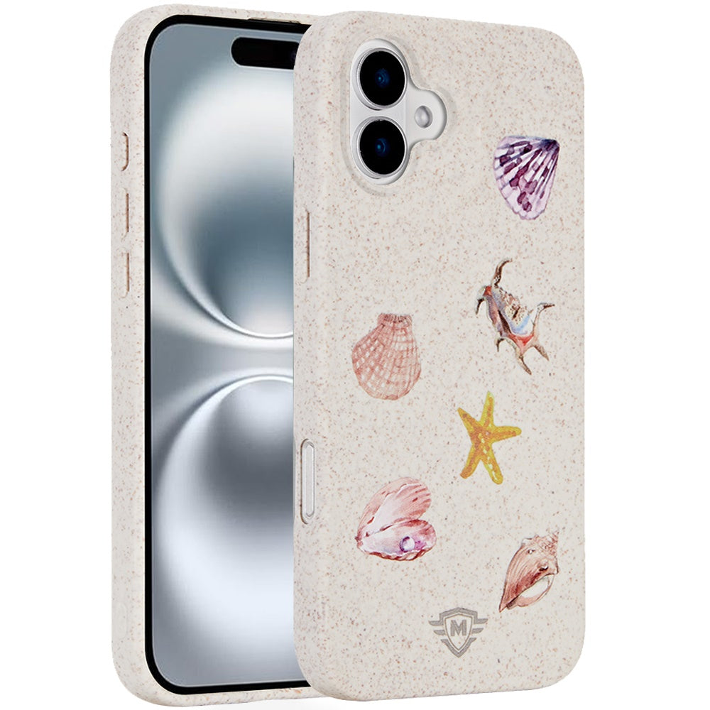 For Apple iPhone 16 (6.1") Eco Friendly Bio-Degradable Design Hybrid Cases Slim Fit Soft TPU Drop Protection Rubber printed Case Cover