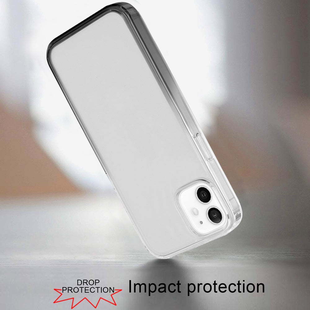 For Apple iPhone 16 (6.1") Transparent Two Tone Gradiant Magnetic Space [Compatible with Magsafe] Hybrid Shockproof Protective Case Cover