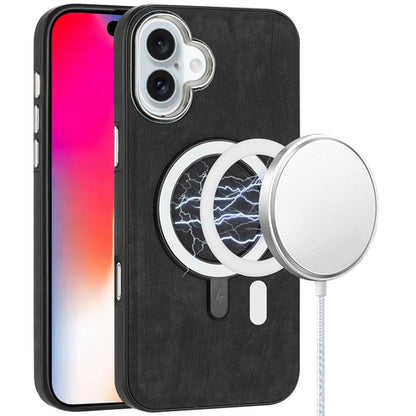 For Samsung Galaxy S25+ /S25 Plus /S24+ Plus Fashion PU Vegan Leather Chrome Edge Hybrid, MagSafe Compatible, Durable TPU Hard PC Case Cover