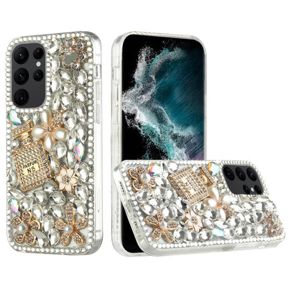 For Samsung Galaxy A17 5G Bling Crystal 3D Full Diamonds Luxury Sparkle Rhinestone Hybrid Protective Case Cover