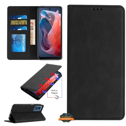 For Samsung Galaxy A36 Wallet Pouch with Credit Card Holder Flip, Magnetic Closure Vegan Leather and Stand Case Cover
