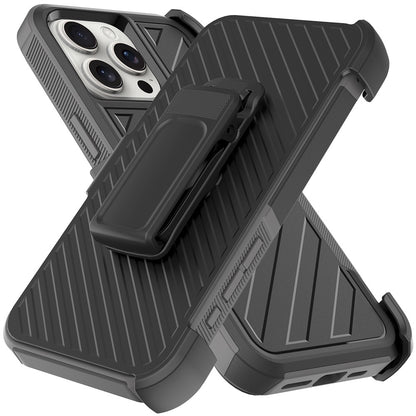 For Apple iPhone SE 4 Rugged 2in1 Armor Combo Belt Clip Holster, Non-Slip Tough Hybrid lined Shockproof Case Case Cover