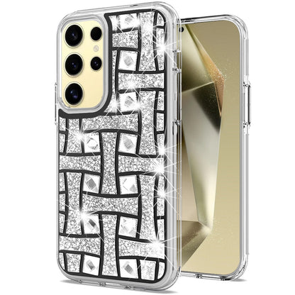 For Samsung Galaxy S25+ /S25 Plus /S24+ Plus Sparkly 3D Design Diamond Shockproof Protective Bling Glitter Rhinestone Hybrid Skin PC & TPU Case Cover