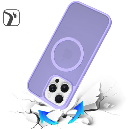 For Samsung Galaxy A17 5G MagSafe Compatible Case Hybrid Soft TPU Bumper Hard Translucent Matte Back Slim Shockproof Case Cover Light Purle