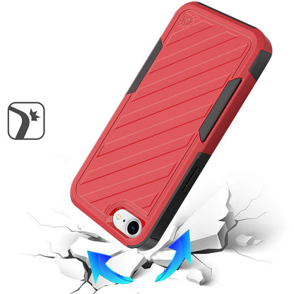 For Apple iPhone SE 4 Rugged 2in1 Armor Combo Belt Clip Holster, Non-Slip Tough Hybrid lined Shockproof Case Case Cover