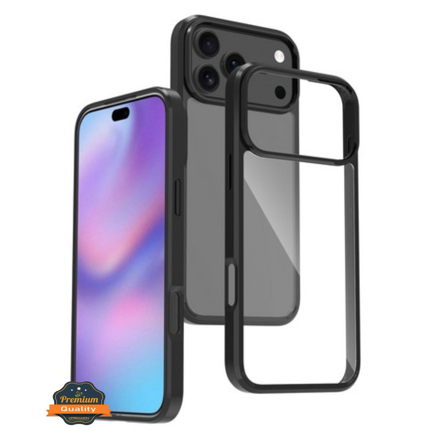 For Apple iPhone 17 Pro Max Crystal HD Clear Back Hybrid Case TPU Bumper Frame Slim Shockproof Hard Defender Case Cover