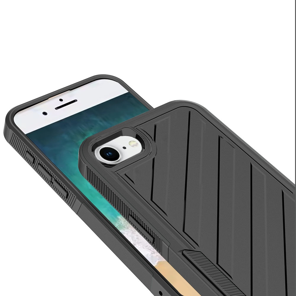For Apple iPhone SE 4 Hybrid lined shockproof dual layer Rugged 2in1 Hard PC & Silicone TPU Non Slip Textured Tough Armor Case Cover