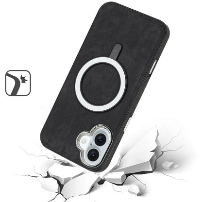 For Samsung Galaxy S25+ /S25 Plus /S24+ Plus Fashion PU Vegan Leather Chrome Edge Hybrid, MagSafe Compatible, Durable TPU Hard PC Case Cover