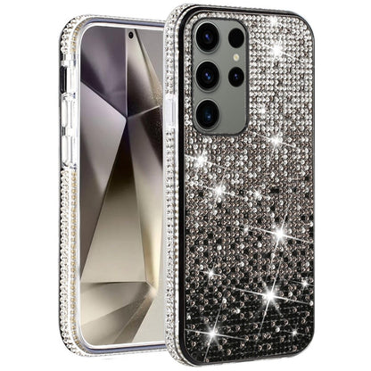 For Samsung Galaxy S25 Ultra Glitter Bling, UltraThin TPU Sparkle Diamond Rhinestone Shiny Full Crystal Stones Back Case Cover