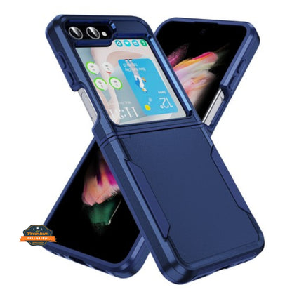 For Motorola Razr 2025 /2024 Rugged Heavy-Duty Dual Layer Military-Grade, Rubber TPU Defender, Hybrid Shockproof Case Cover
