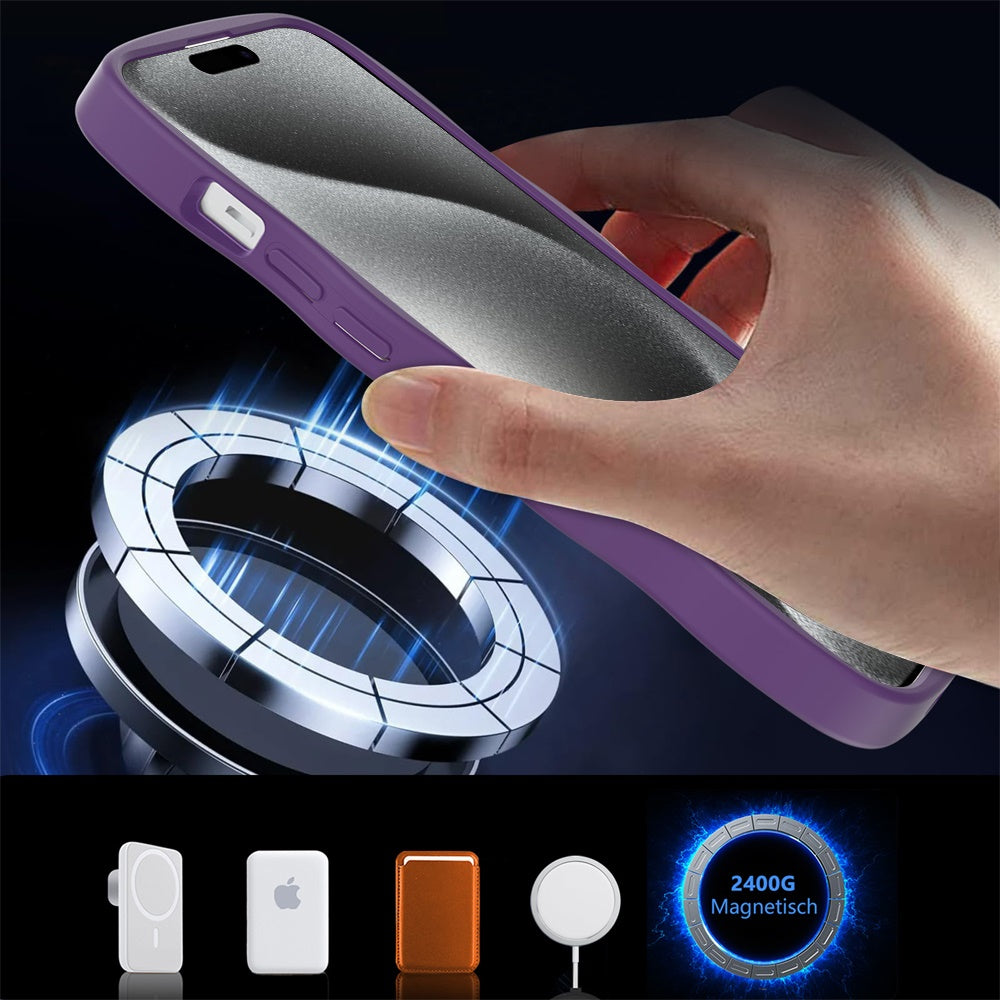 For Apple iPhone 16 Pro Max Grip Hand Magnetic Hybrid Case Shockproof Protection Matte Skin Rubber TPU + PC Case Cover