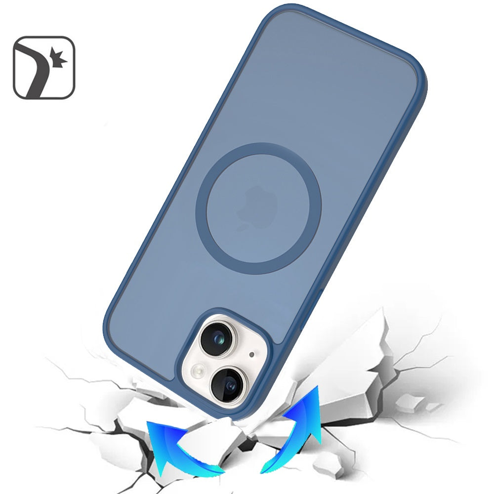For Apple iPhone 16 (6.1") MagSafe Compatible Case Hybrid Soft TPU Bumper Hard Translucent Matte Back Slim Shockproof Case Cover