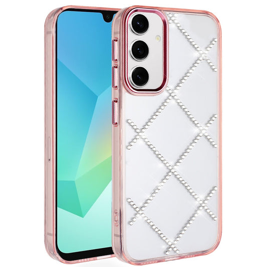 For Samsung Galaxy A16 5G Gem Glitter Diamond Bling Clear Hybrid TPU Cover, Colorful Shockproof Protective Back, Slim Fit for Women Girls Case Cover