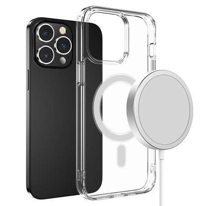 For Apple iPhone 16e Clear Magnetic Case with Built-in Magnets Compatible with MagSafe Slim Soft TPU Bumper Case Cover Transparent