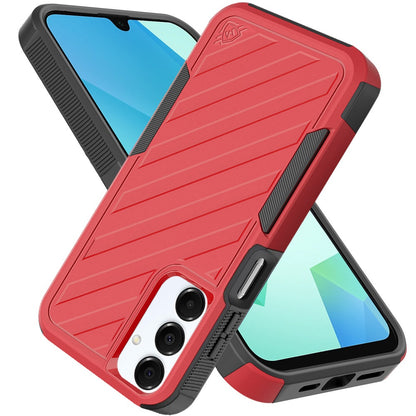 For Samsung Galaxy A16 5G Hybrid lined shockproof dual layer Rugged 2in1 Hard PC & Silicone TPU Non Slip Textured Tough Armor Case Cover