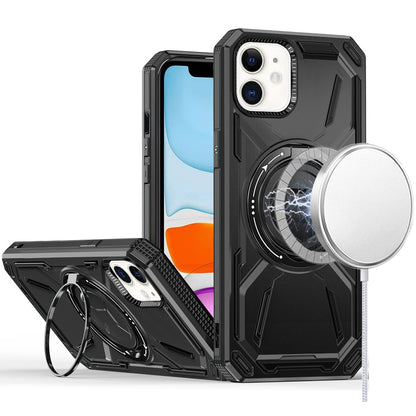 For Samsung Galaxy A06 Hybrid Magnetic Ring and 360° Rotational Kickstand with MagSafe Compatible, Military Grade Drop Protection Case Cover