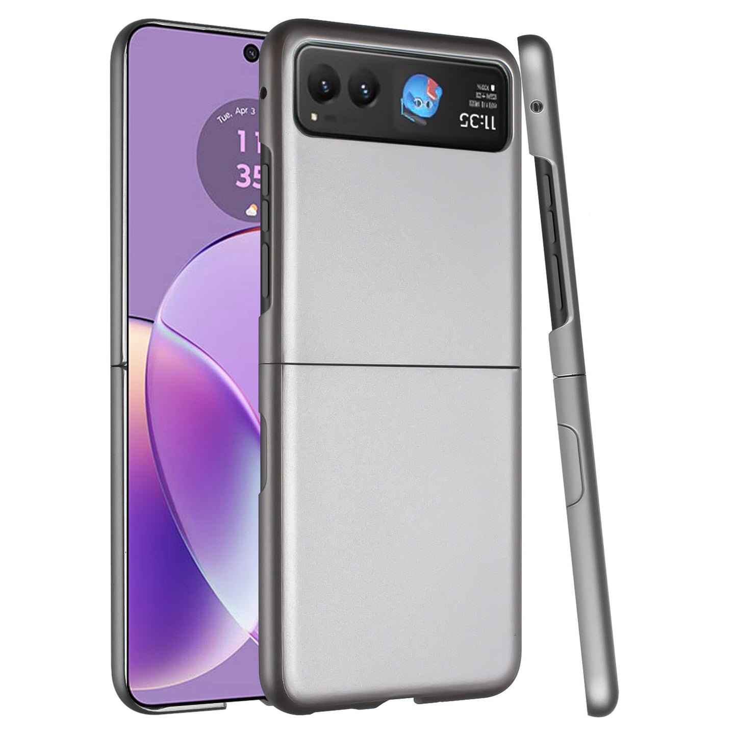 For Motorola Razr Ultra 2025 Snap-On Flip Premium Matte Finish Slim Lightweight Protective PC + Rubber TPU Hard Shell Case Cover