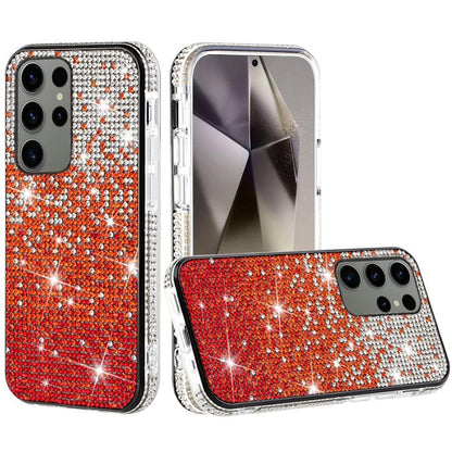 For Samsung Galaxy S25 Ultra Glitter Bling, UltraThin TPU Sparkle Diamond Rhinestone Shiny Full Crystal Stones Back Case Cover