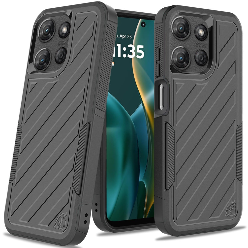 For Motorola Moto G Stylus 5G 2025 Hybrid lined shockproof dual layer Rugged 2in1 Hard PC & Silicone TPU Non Slip Textured Tough Armor Case Cover