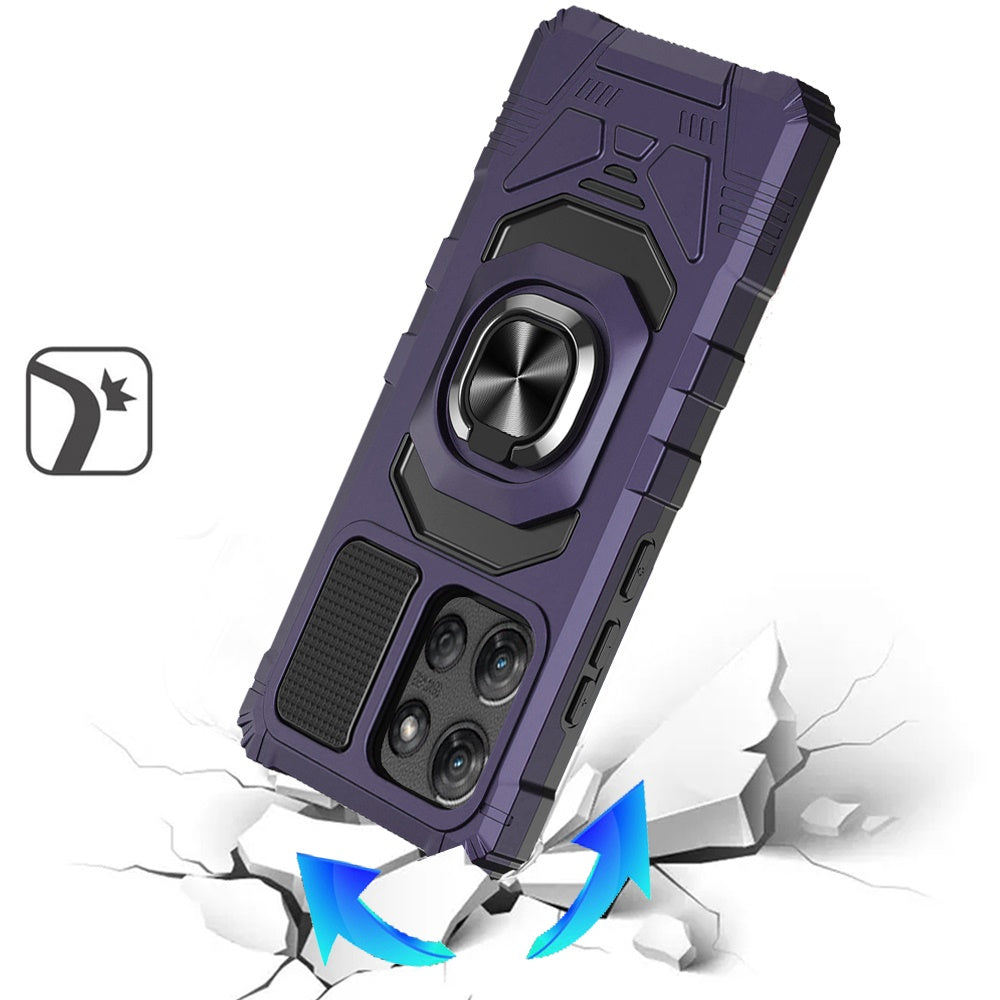 For Motorola Moto G Stylus 5G 2025 Hybrid Dual Layer with 360° Rotate Magnetic Ring Stand Holder Kickstand TPU Rugged PC Shockproof Case Cover
