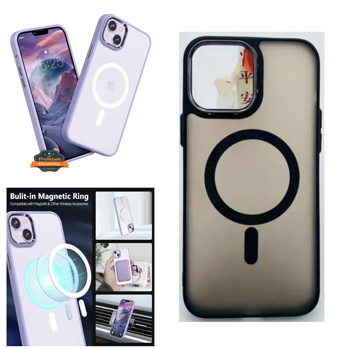 For Apple iPhone 16 Pro (6.3") Compatible with MagSafe [Strong Magnetic] Slim Translucent Matte Back TPU Shockproof Case Cover