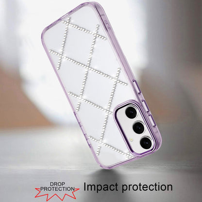 For Samsung Galaxy A16 5G Gem Glitter Diamond Bling Clear Hybrid TPU Cover, Colorful Shockproof Protective Back, Slim Fit for Women Girls Case Cover